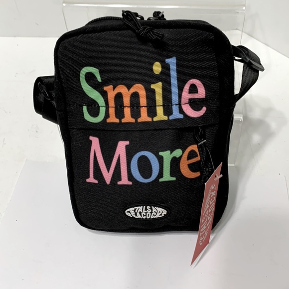 Black canvas crossbody Smile More - Picture 1 of 11